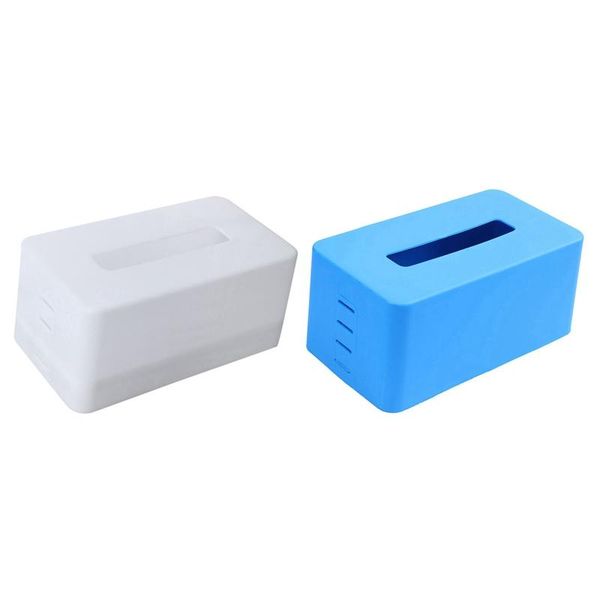 

pcs rectangular plastic tissue napkin box toilet paper dispenser case holder 21.5 x 9.3 12cm, white & blue boxes napkins