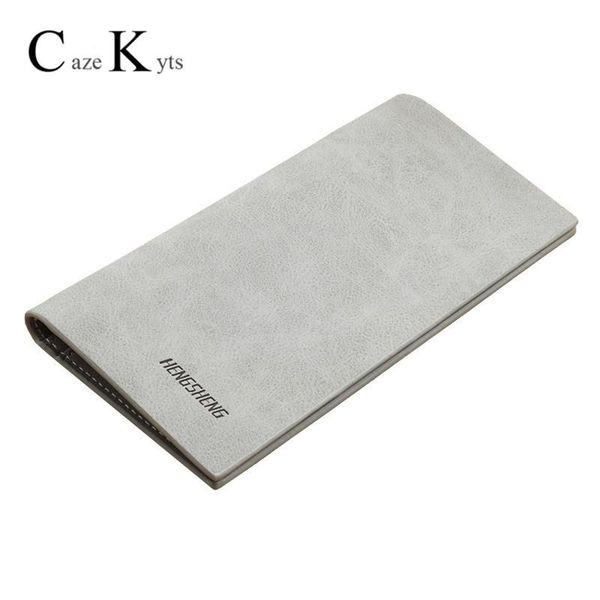 

wallets caze kyts wallet long ultra-thin section retro matte youth soft leather clip men's personality fashion student ticket holder, Red;black