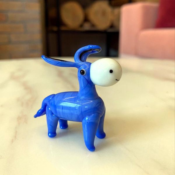 

decorative objects & figurines crystal donkey animal miniature glass hand blown modern vivid craft home decor accessories christmas kids gif