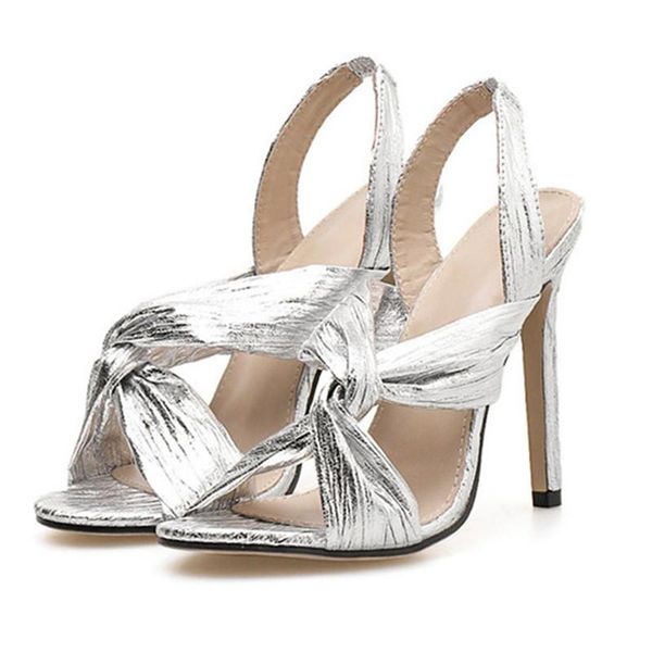 

high heel sandals women silver 2021 summer, Black