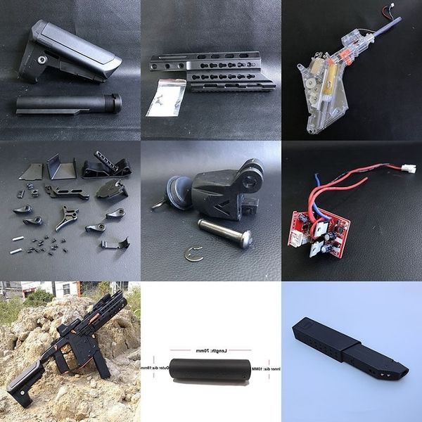 

5444zhenduo toy mag-fed kriss vector gel ball children outdoor hobby gun accessories