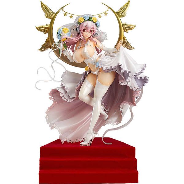 Super Sonico Anniversary Figur Spielzeug Hochzeit Sexy Mädchen Figur PVC Action Figure 27 cm Anime Figuren Modell Spielzeug für Weihnachtsgeschenk Q0722