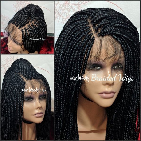 

part box braids wig black /brown/blonde ombre red brazilian full lace front wiges jumbo braided synthetic wigs baby harr heat resistant