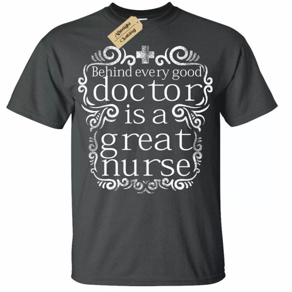 

Large nurse shirt nurse doctor gift man, White;black
