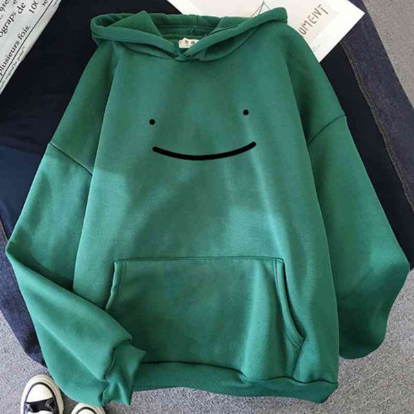 

women smile print hoodies sweatshirts autumn winter dream smp casual long sleeve pullover hooded female harajuku streetwear, Black