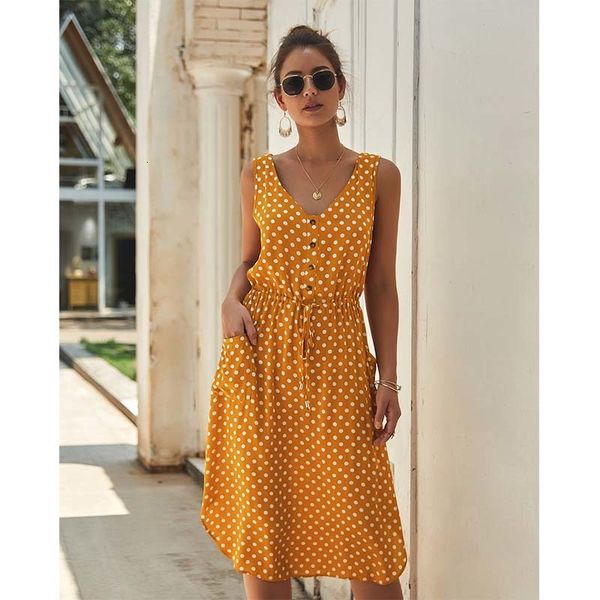 

female polka dot take off v tank casual purse ladies dressed in holiday dress wl184, Black;gray