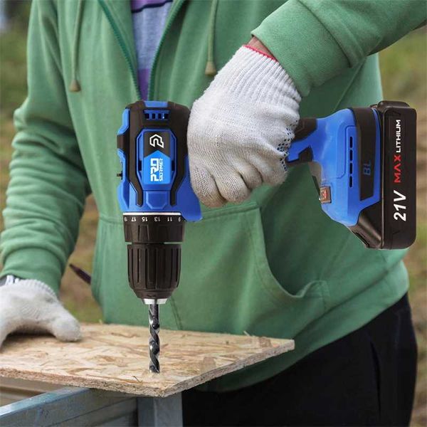 

21v cordless drill 40nm brushless mini electric driver screwdriver 2.0ah battery household power tools 5pcs bits by prostormer 211027