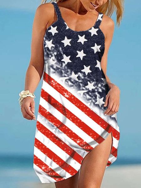 

casual dresses dress women clothes women's american flag print susp k179, Black;gray