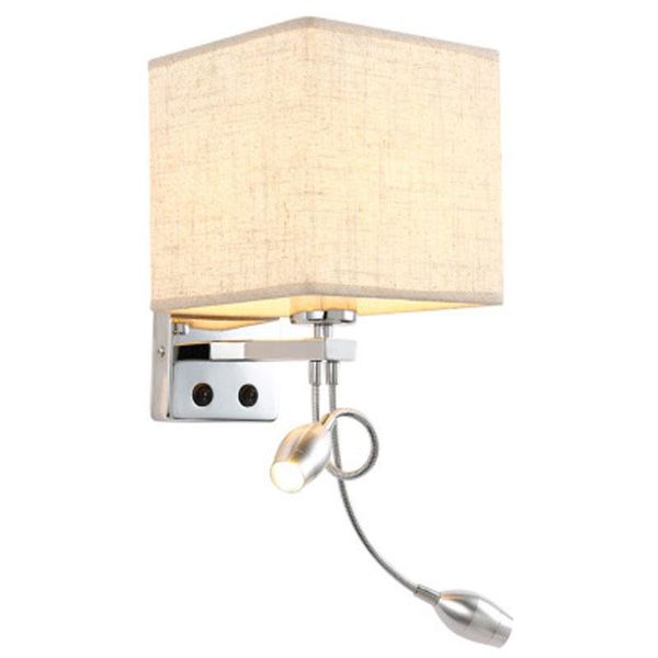 

wall lamp with switch reading bedroom el bedside modern minimalist fabric aisle