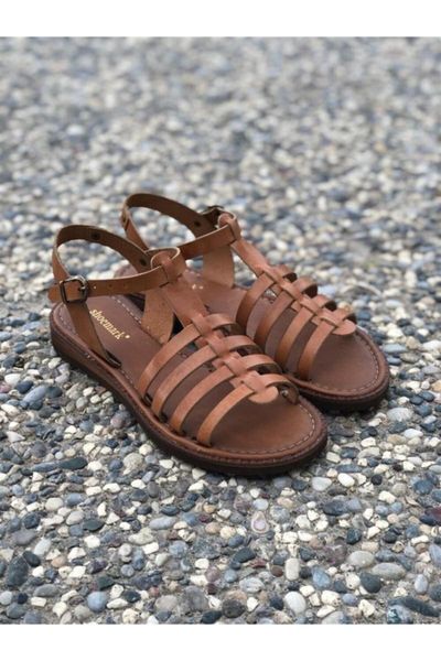 

sandals women tan genuine leather, Black