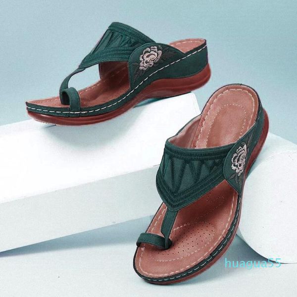 

sandals women comfy plain shoes flat platform ladies casual big toe foot correction orthopedic bunion corrector flip flop, Black