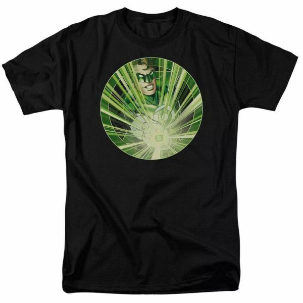 

Green Lantern Light Em Up T Shirt Licensed Comic Book Tee Black, White;black