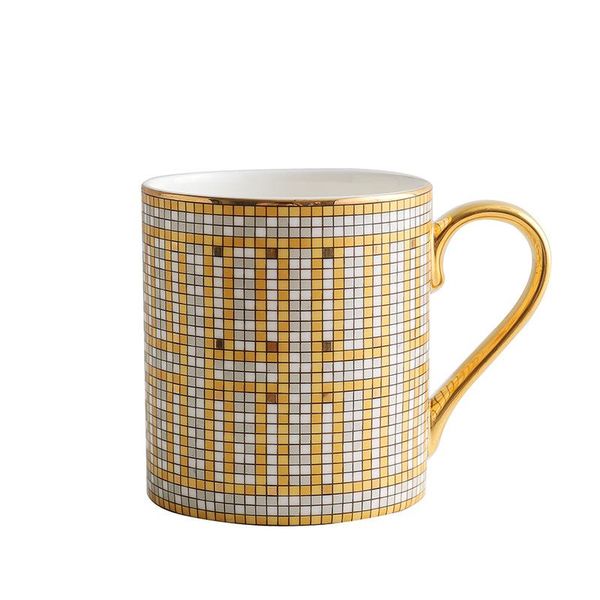 

mugs 350ml high-end mosaic golden ceramic mug nordic ins creative water cup wedding souvenir coffee drinkware