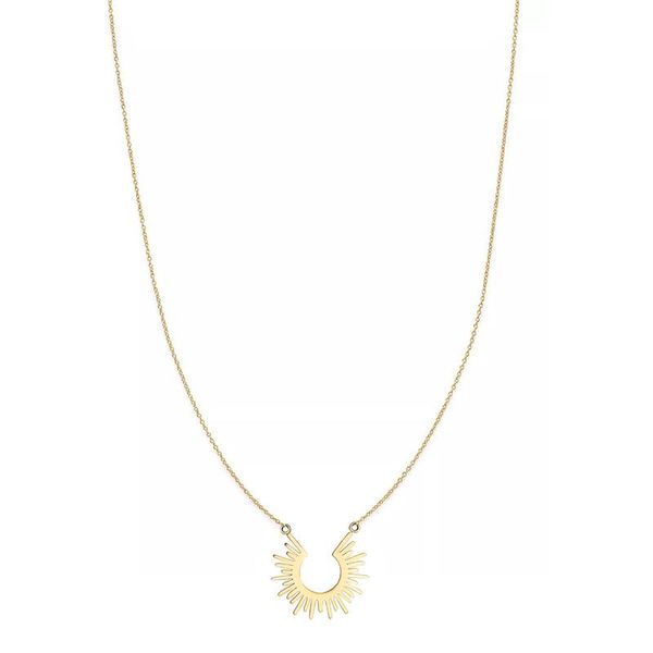

fever&sun pendant necklace for women bohemian stainless steel gold geometric necklaces jewelry wholesale, Silver