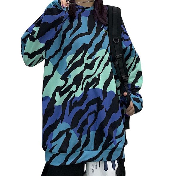 

women's hoodies & sweatshirts fashion oversize o neck letter print tie dye gradient vintage loose long sleeve pullovers, Black