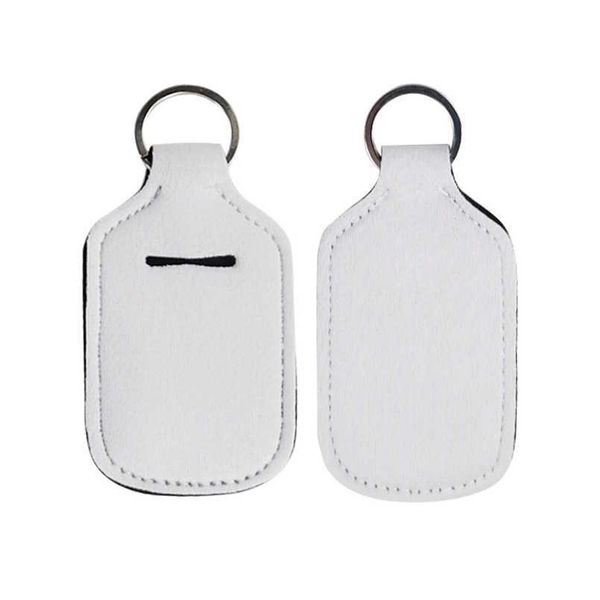 

sublimation neoprene sanitizer holder refillable bottles keychain holder key holders 30ml reusable bottles empty plastic bottles