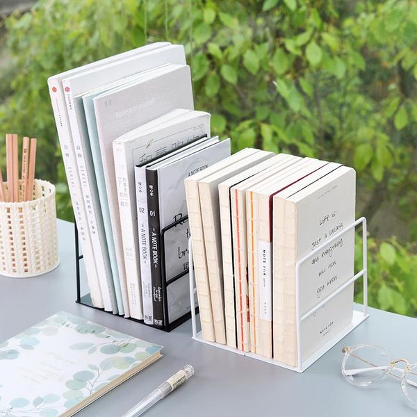 

Ins Style Book Stand Bookshelf Fixed Storage Bracket On Desk Simple Desktop Baffle By Clip For Students Hooks & Rails