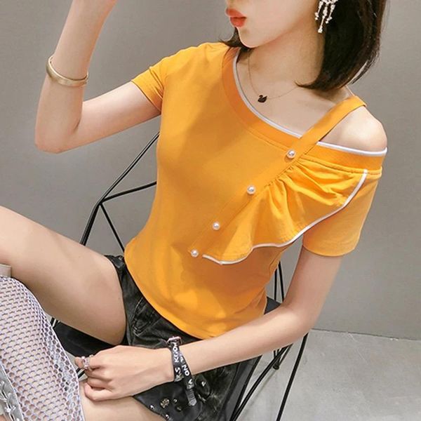 

women's t-shirt 2021 women short sleeve shirt garment red, White