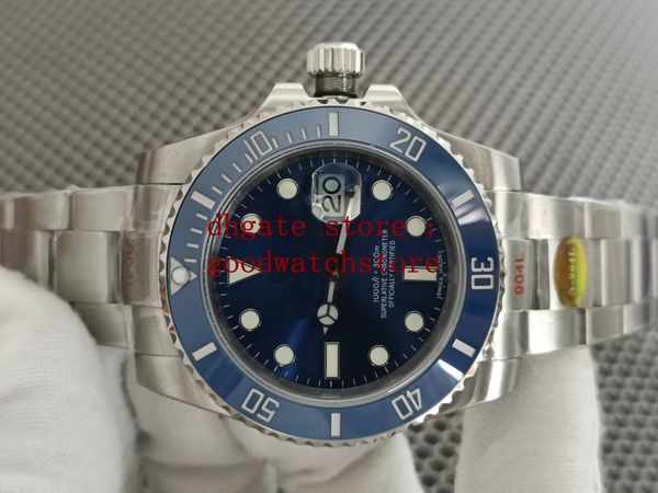 

men's noobfactory quality waterproof mens wristwatches v12 116619lb 116619 version men automatic cal.3135 904l steel blue dial ceramic, Slivery;brown