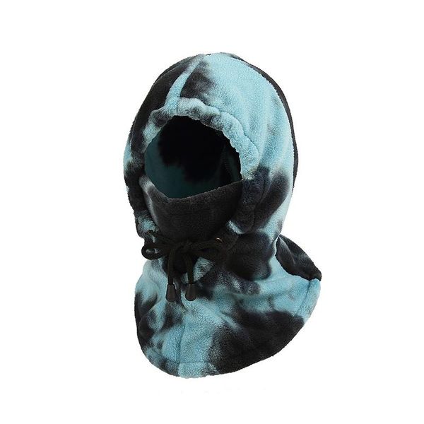 

cycling caps & masks hiking scarves warm cap winter men women hats waterproof thermal fleece balaclava hat hooded neck warmer, Black