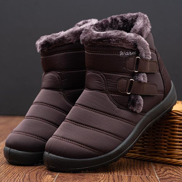

boots women sneakers winter fur plush ladies flats non-slip zapatos de mujer casual female size 43 shoes, Black
