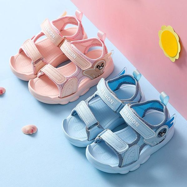 

summer children sports sandals baby boys toddler soft non-slip casual breathable girls sneakers beach flats shoes athletic & outdoor, Black