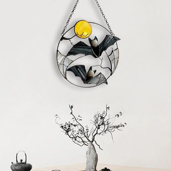 

decorative objects & figurines wall ornament bat shape anti-deform metal window hanging decoration for home