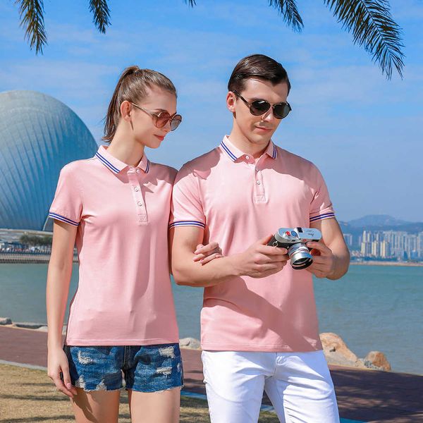 

fashion solid summer color polo shirt men's simple loose large size short sleeve t-shirt