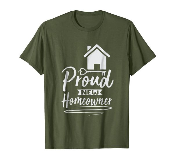 

proud new homeowner real estate t-shirt, White;black