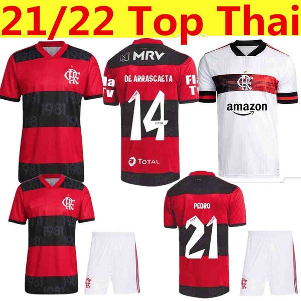 

021 2022 flamengo soccer jerseys flamenco camisetas de fÃºtbol gabriel b. diego 21 22 pedro gerson men kids football kits, Black