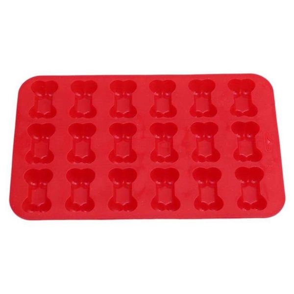 

baking moulds 18 cavity puppy dog bone silicone mold chocolate jelly candy ice cube tray cake r7rc