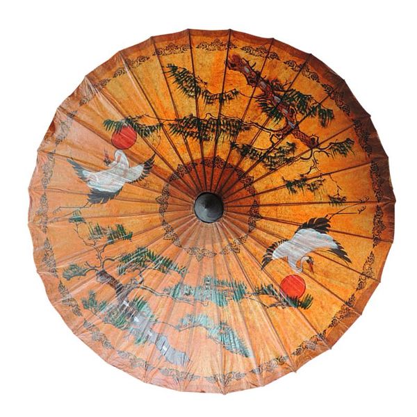 

umbrellas 1pc classic hand-painted oil-paper umbrella decorative handmade oiled paper crafts for store tearoom decors