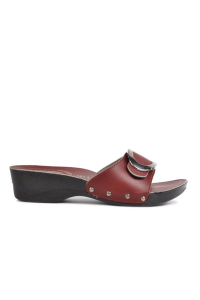 

slippers mn0204 burgundy women 's heel jelli casual, Black