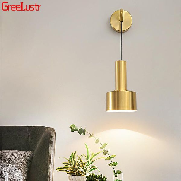 

wall lamps lamp led lights indoor lighting living room bedroom bedside sconce creative tv background modern minimalist golden