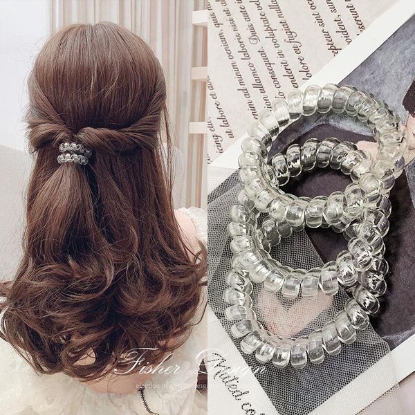 

woman elegant pearl hair ties beads girls scrunchies rubber bands ponytail holders accessories elastic band 09, Slivery;white