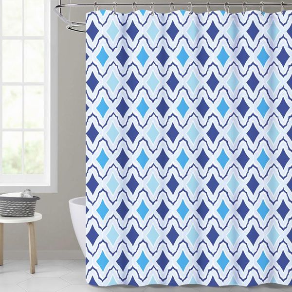 

shower curtains nicetown decorative geometric print waterproof curtain for bathroom showers, stalls and bathtubs hooks included