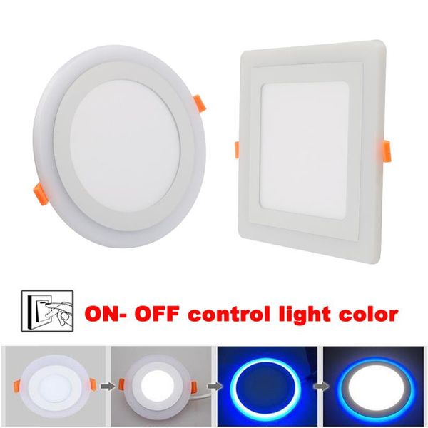 

panel lights design square/ round led downlight 5w 9w 16w 24w 3 model ac85-265v recessed ceiling painel