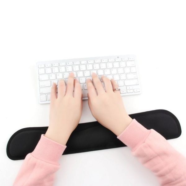 

mouse pads & wrist rests deskgel pad anti slip black support rest desk mat for pc computer gaming keyboard raised platform hands