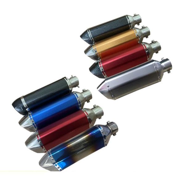 

motorcycle exhaust system stainless steel 38-51mm pipe with db killer easy installation for fz6 cbr250 cb600 mt07 atv dirt pit bike