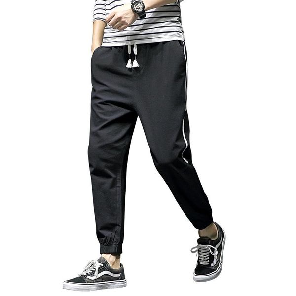 

men's pants men long m-4xl brand (tlgc) comfortable joggers male casual trousers 2021 fashion trend z007, Black