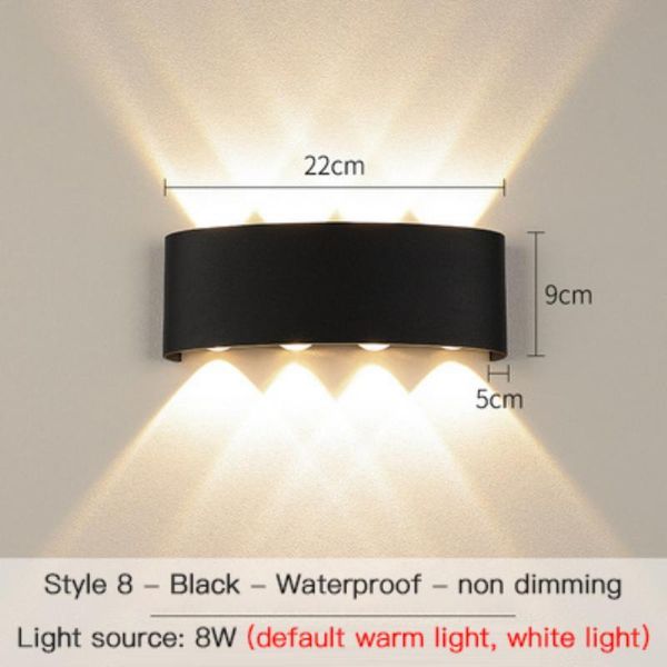 

wall lamp led ip65 waterproof indoor outdoor aluminum light mounted cube garden porch household decoration accessory
