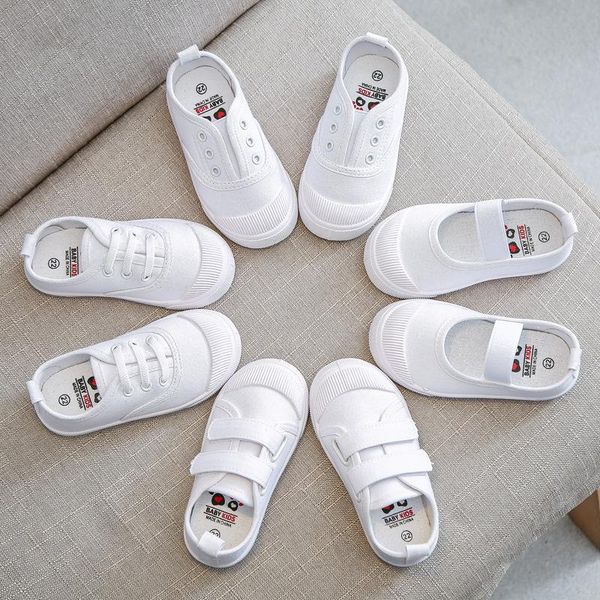 

athletic & outdoor children canvas shoes girls white boys indoor loafer soft bottom toddler sneakers casual fabric 2021 autum, Black
