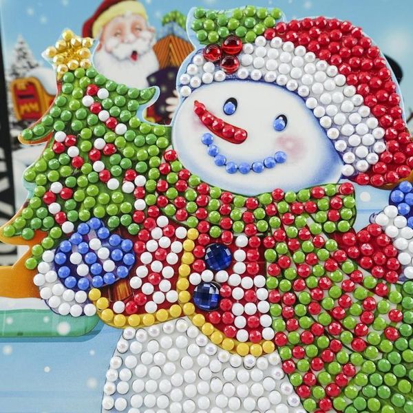 

christmas card 5d diamond painting kits tree santa claus full drill ne greeting cards