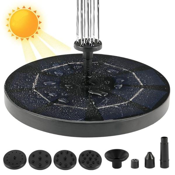 

solar power water fountain pump pond waterfall garden decor outdoor bird bath powered floating decorations
