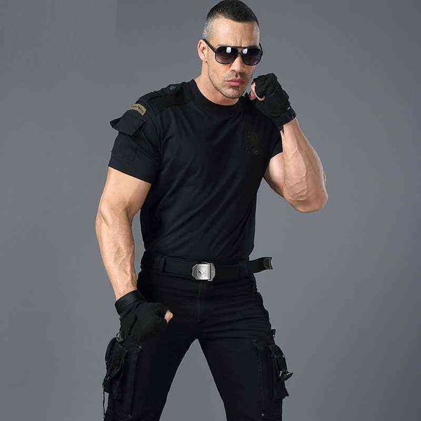 Camiseta Estilo Militar Tactical T-shirt Homens Uniforme de Carga De Manga Curta Tee Masculino Tshirt Roupa Roupa Preto Exército Verde T Camiseta Homens G1229