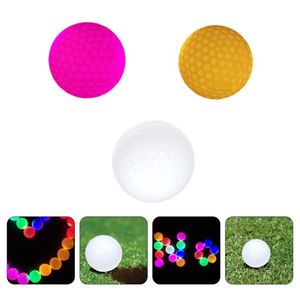

golf balls 3pcs glow golfing constant shining supply accessory
