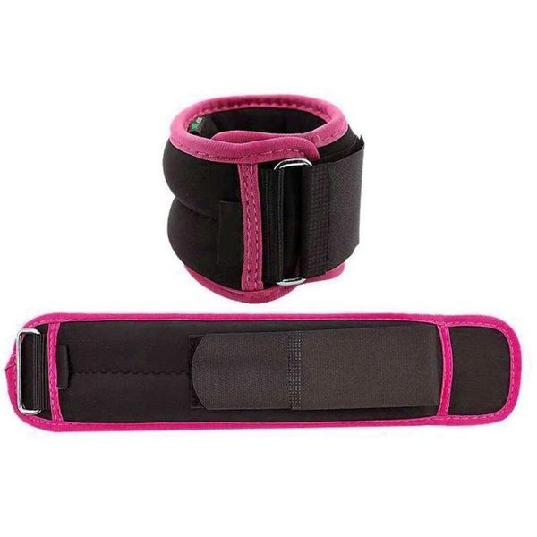 

0.6kg/pair adjustable wrist ankle weights iron sand exercise for bag neoprene padding straps running with fitne z0v3 support, Blue;black