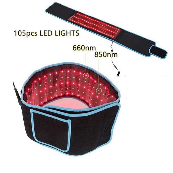 

portable slim equipment pain relief near infrared laser 660nm 850nm led red light therapy wrap belt lipo laser belt 360 for weight-loss