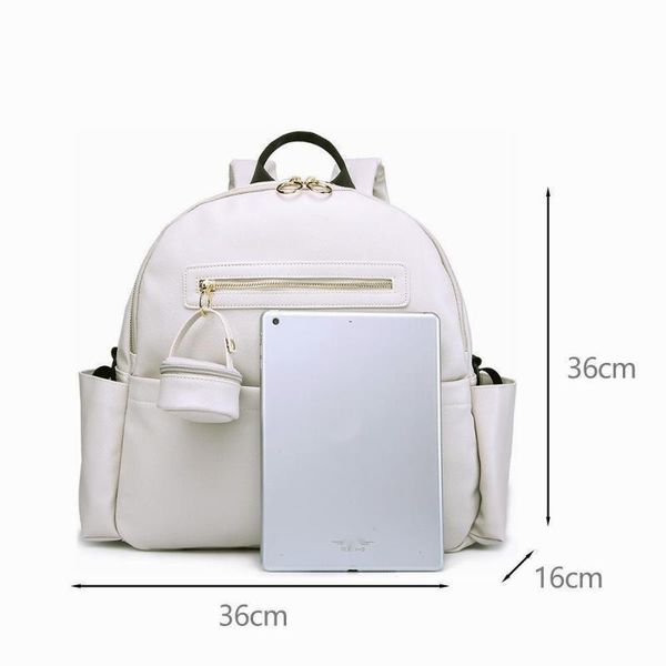 

diaper bags gray backpack for infant born baby large capacity 18l with pacifier waterproof nappy changing stroller bag