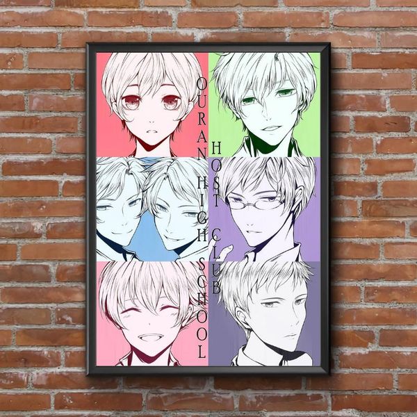 

paintings ouran high school host club anime canvas poster home wall painting decoration (no frame)
